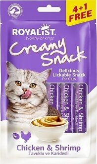 Royalist Creamy Snack Tavuk Karides 15 gr Kedi Maması kullananlar yorumlar